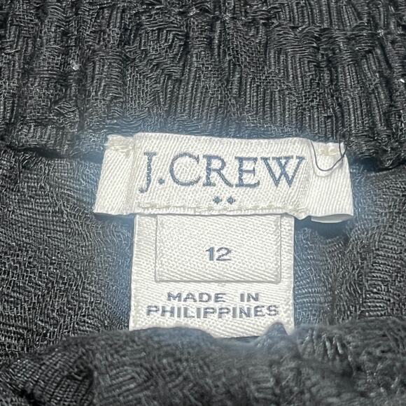 J.Crew Women’s Black Textured Jacquard Shorts Size 12 Pull On Dressy Casual - Picture 3 of 6